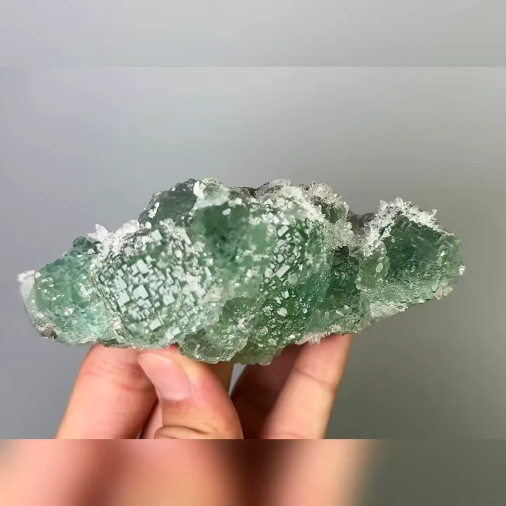 Natural Green Fluorite & Quartz,Mineral Specimen:Fujian,China (115*55*50MM) - image 3