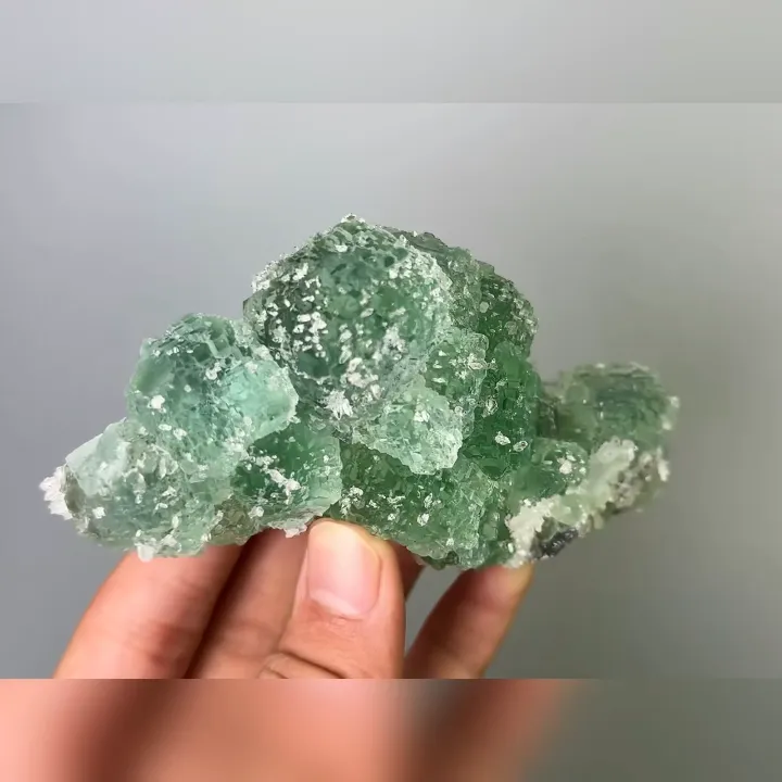 Natural Green Fluorite & Quartz,Mineral Specimen:Fujian,China (115*55*50MM) - image 2