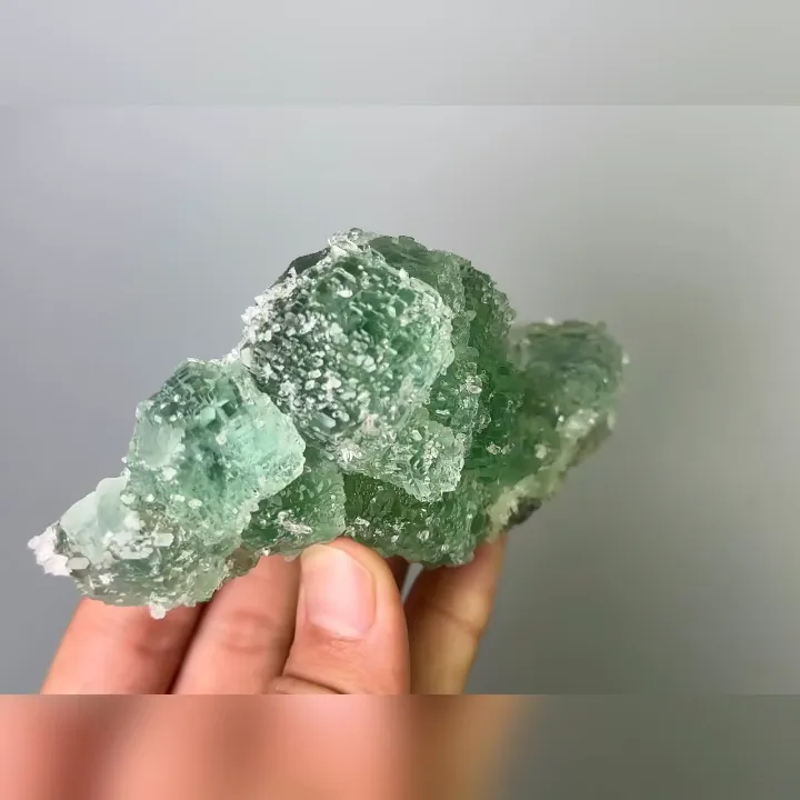 Natural Green Fluorite & Quartz,Mineral Specimen:Fujian,China (115*55*50MM) - image 4