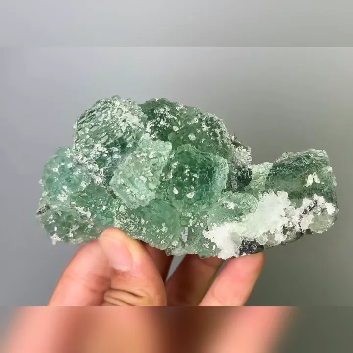 Natural Green Fluorite & Quartz,Mineral Specimen:Fujian,China (115*55*50MM) - image 5