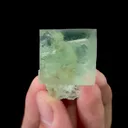 Natural Green Fluorite Single Crystal,Ladder Pattern Mineral Specimen:XiangHuaLing HUNAN (35*25*25mm) - image 1
