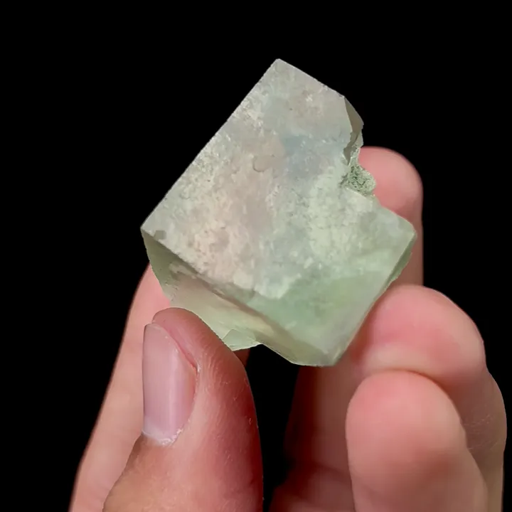 Natural Green Fluorite Single Crystal,Ladder Pattern Mineral Specimen:XiangHuaLing HUNAN (35*25*25mm) - image 4