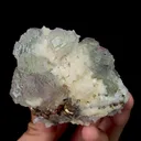 Natural Green Fluorite Spherality Mineral Specimen,High quality ladder pattern Mineral Specimen:ShangBao Hunan（80*70*60mm) - image 3