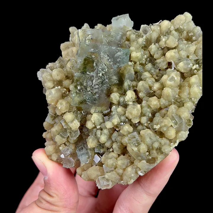Natural Green Fluorite with Mica and Quartz, Mineral Specimen:Yaogangxian,Hunan (100*90*40MM) - image 2