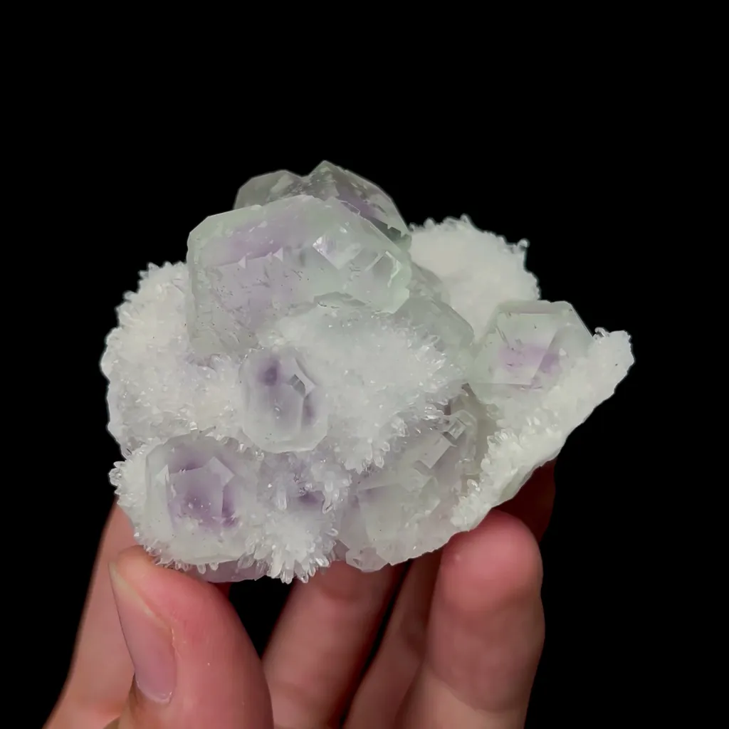 Natural Green Fluorite with Purple Core Mineral Specimen,High Quality Specimen,FUJIAN,CHINA(60*54*34mm) - image 2