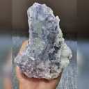 Natural Green Fluorite with Purple Edges comes from Zhejiang,China 95*130*50MM - image 1
