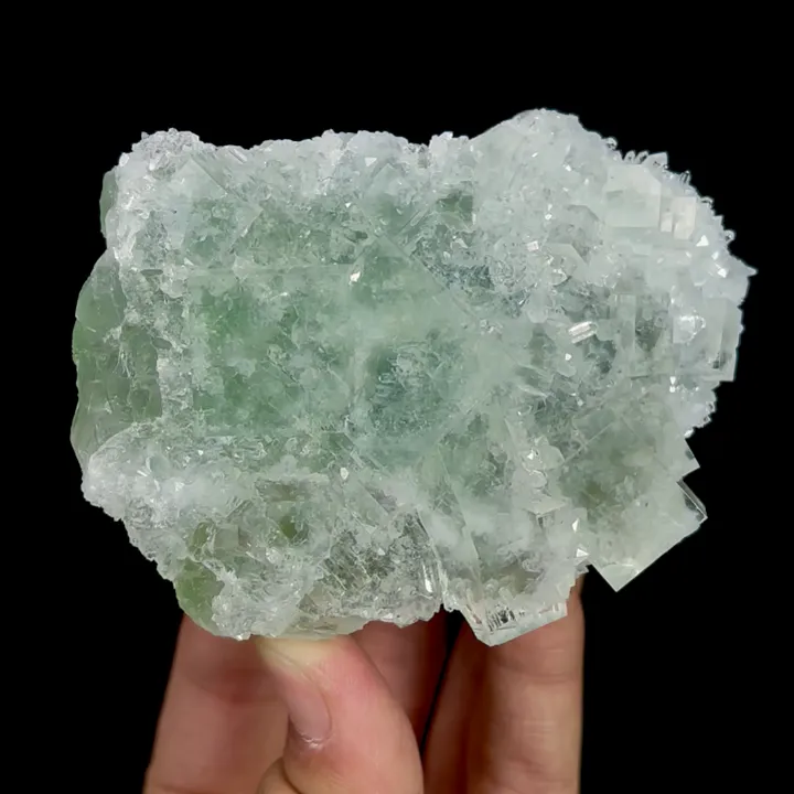 Natural Green Fluorite,Cube Mineral Specimen:ZHEJIANG (95*45*65mm) image
