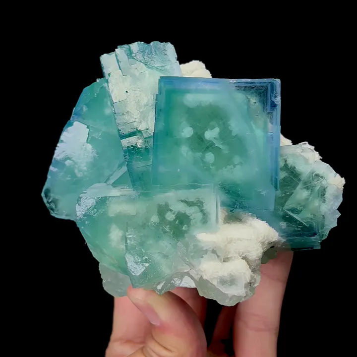 Natural Green Fluorite,Cube Mineral Specimen:ZHEJIANG China(115*50*105mm) image