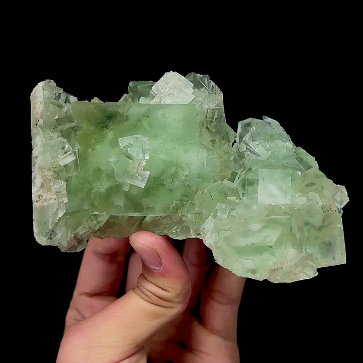 Natural Green Fluorite,Ladder Pattern Mineral Specimen: HUNAN (115*60*45mm) - image 4