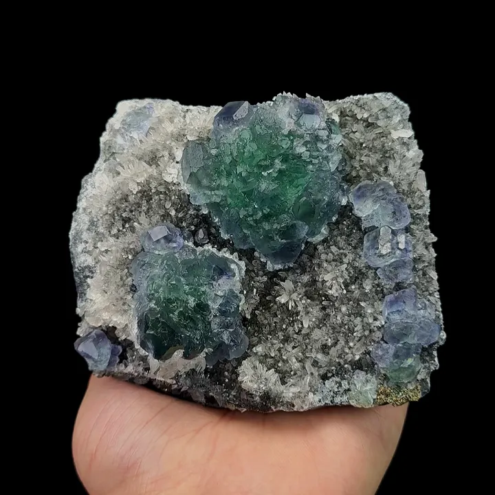 Natural Green Fluorite,Ladder Pattern Mineral Specimen:FUJIAN,China (100*55*90mm) image