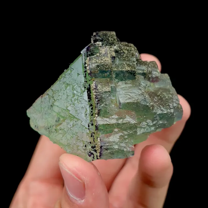 Natural Green Fluorite,Ladder Pattern Mineral Specimen:JIANGXI,China (60*60*40mm) - image 3