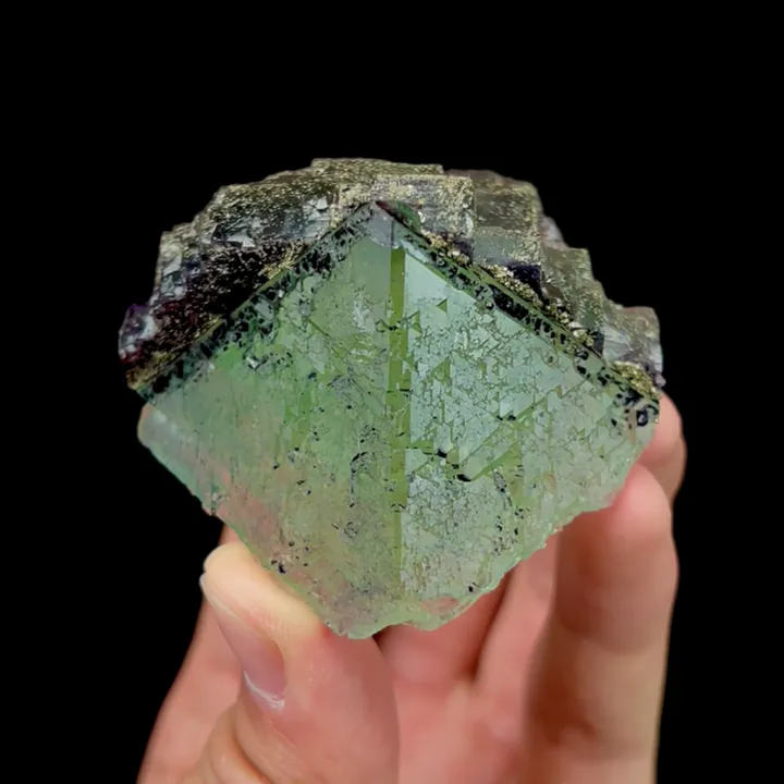 Natural Green Fluorite,Ladder Pattern Mineral Specimen:JIANGXI,China (60*60*40mm) - image 2