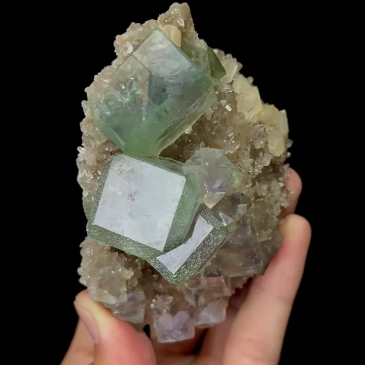 Natural Green Fluorite,Ladder Pattern Mineral Specimen:ZHEJIANG,China (105*65*50mm) - image 4