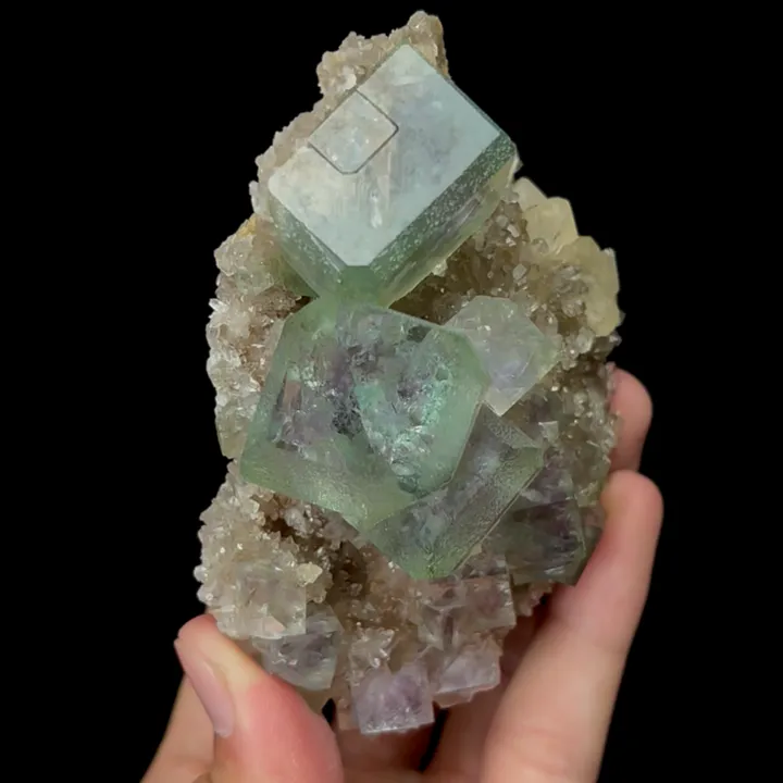Natural Green Fluorite,Ladder Pattern Mineral Specimen:ZHEJIANG,China (105*65*50mm) - image 3