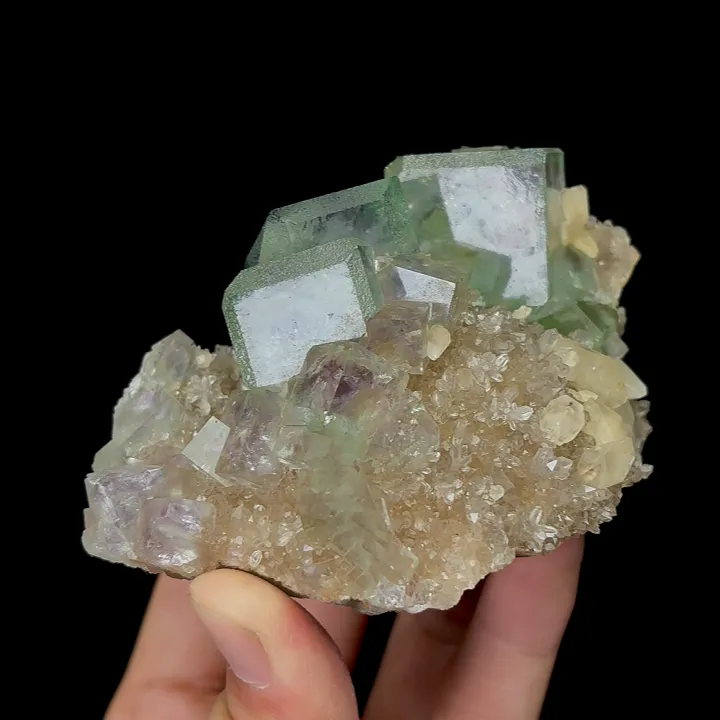 Natural Green Fluorite,Ladder Pattern Mineral Specimen:ZHEJIANG,China (105*65*50mm) - image 2