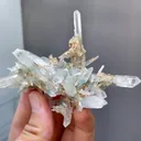 Natural Green Ghost Quartz Crystal Clusters come from Namibia 90*75*20MM - image 2
