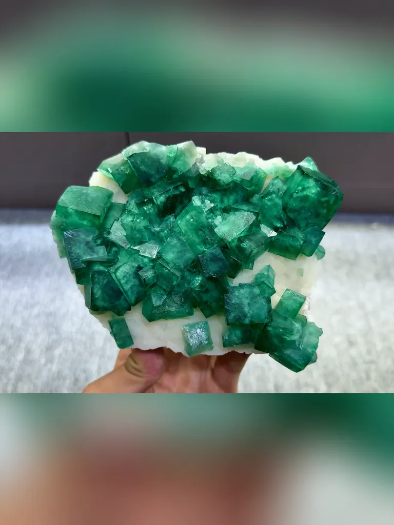 Natural Green Madagascar Luminous Fluorite comes from Madagascar 130*100*50MM - image 5