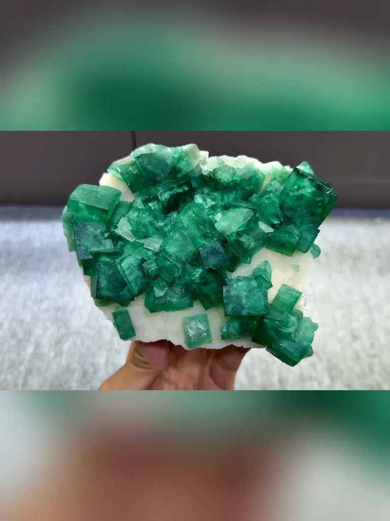 Natural Green Madagascar Luminous Fluorite comes from Madagascar 130*100*50MM - image 3