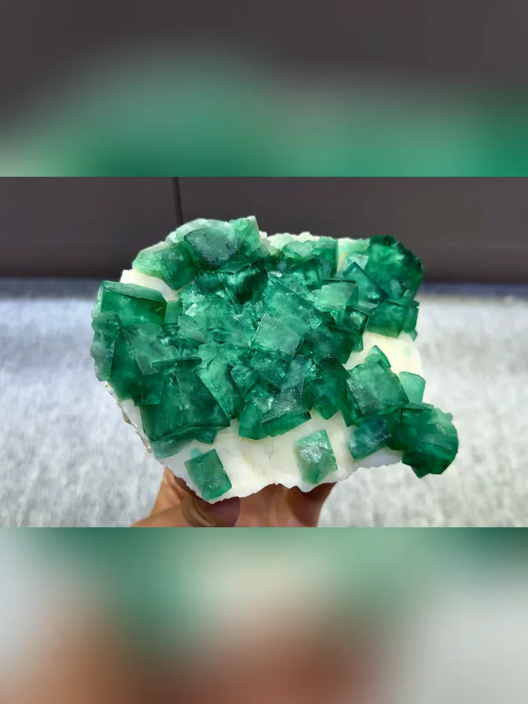 Natural Green Madagascar Luminous Fluorite comes from Madagascar 130*100*50MM - image 4