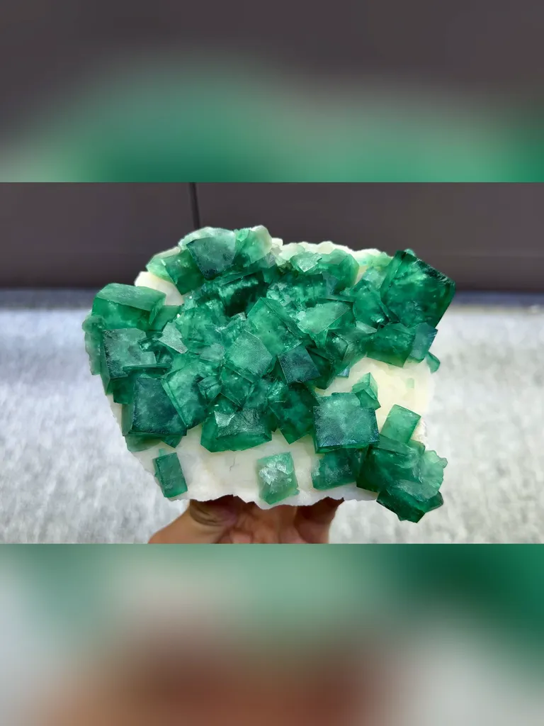Natural Green Madagascar Luminous Fluorite comes from Madagascar 130*100*50MM image