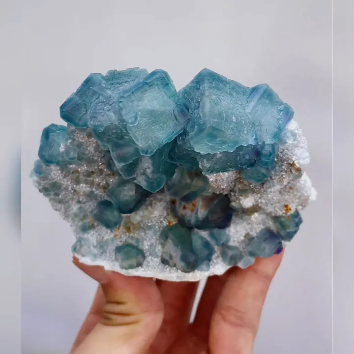 Natural Green Morandi Fluorite, Mineral Specimen：Fujian, China (100*80*70mm) - image 5