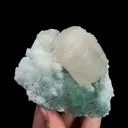 Natural Green Octahedral Fluorite and Calcite, Mineral Specimen:Inner Mongolia,China (75*85*40MM) - image 4