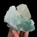 Natural Green Octahedral Fluorite and Calcite, Mineral Specimen:Inner Mongolia,China (75*85*40MM) - image 3