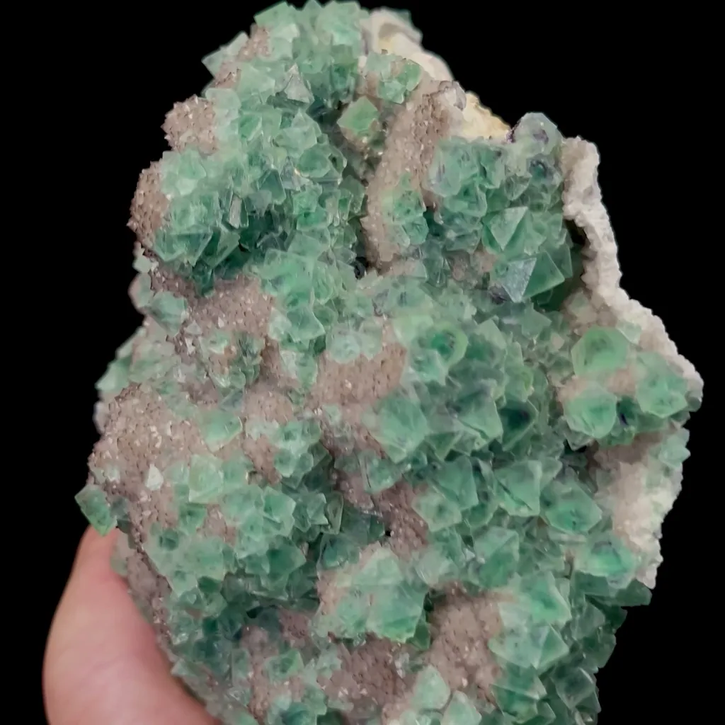 Natural Green Octahedral Fluorite and Crystal Mineral Specimen,High Quality Specimen,HUANGGANG LIANG,INNER MONGOLIA,CHINA(150*140*75mm) - image 3