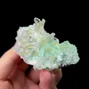 Natural Green Octahedral Fluorite and Quartz Cluster Mineral Specimen,High Quality Specimen,FUJIAN,CHINA(40*90*25mm) - image 2