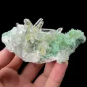 Natural Green Octahedral Fluorite and Quartz Cluster Mineral Specimen,High Quality Specimen,FUJIAN,CHINA(40*90*25mm) - image 4