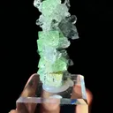 Natural Green Octahedral Fluorite and Quartz coexist comes from Namibia coexist 35*25*50MM - image 1