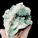 Natural Green Octahedral Fluorite and Quartz Mineral Specimen,High Quality Specimen,INNER MONGOLIA,CHINA(111*74*56mm) - image 2