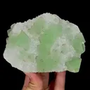 Natural Green Octahedral Fluorite and Quartz, Mineral Specimen:Zhejiang,China (125*95*40MM) - image 1