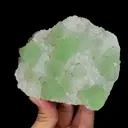Natural Green Octahedral Fluorite and Quartz, Mineral Specimen:Zhejiang,China (125*95*40MM) - image 2