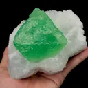 Natural Green Octahedral Fluorite and Quartz, Mineral Specimen:Zhejiang,China (140*100*70MM) - image 3