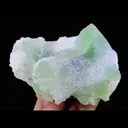Natural Green Octahedral Fluorite and Quartz Symbiosis comes from Zhejiang,China 125*85*55MM - image 2