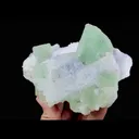 Natural Green Octahedral Fluorite and Quartz Symbiosis comes from Zhejiang,China 125*85*55MM - image 3