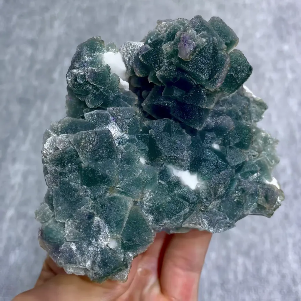 Natural Green Octahedral Fluorite comes from Inner Mongolia,China 105*80*50MM - image 2
