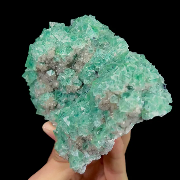 Natural Green Octahedral Fluorite comes from Inner Mongolia,China 110*90*50MM - image 3
