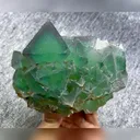 Natural Green Octahedral Fluorite comes from Inner Mongolia,China 120*100*55MM - image 1