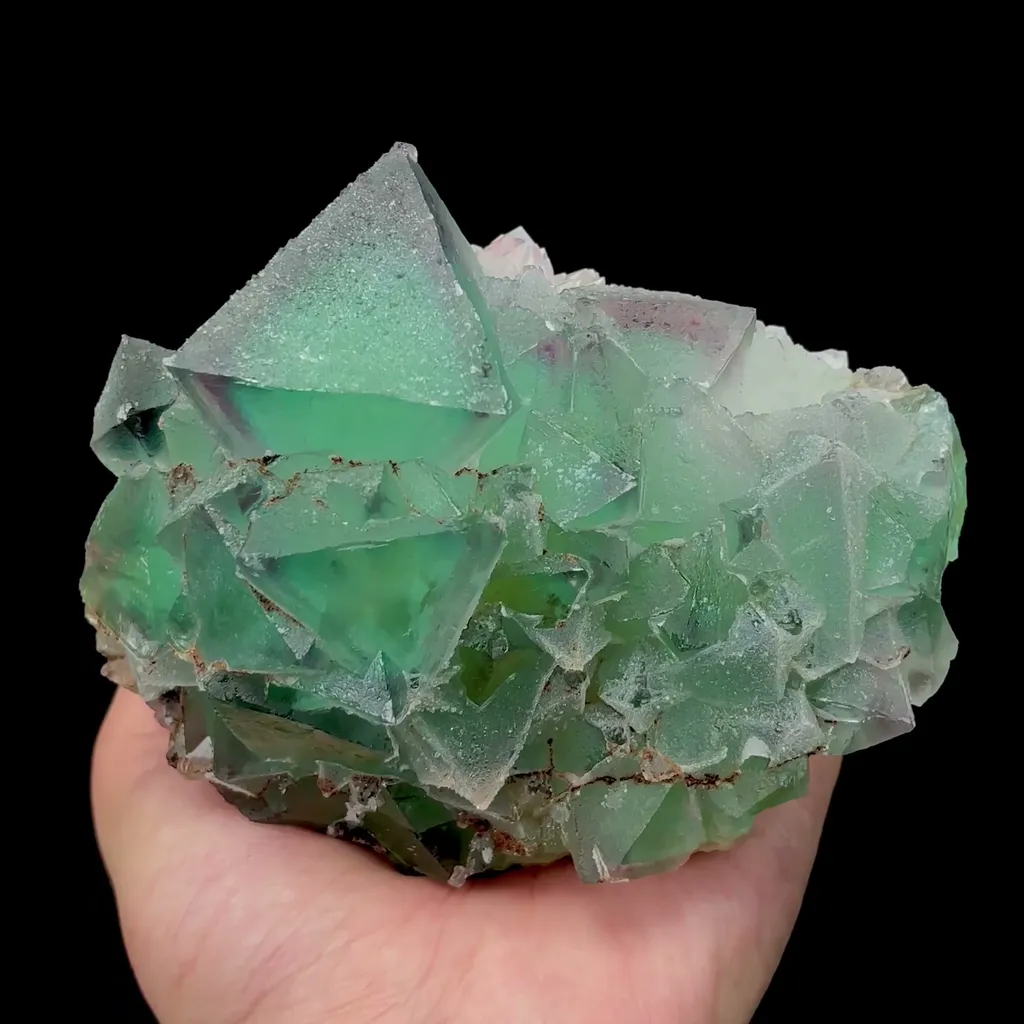 Natural Green Octahedral Fluorite comes from Inner Mongolia,China 120*100*55MM - image 5