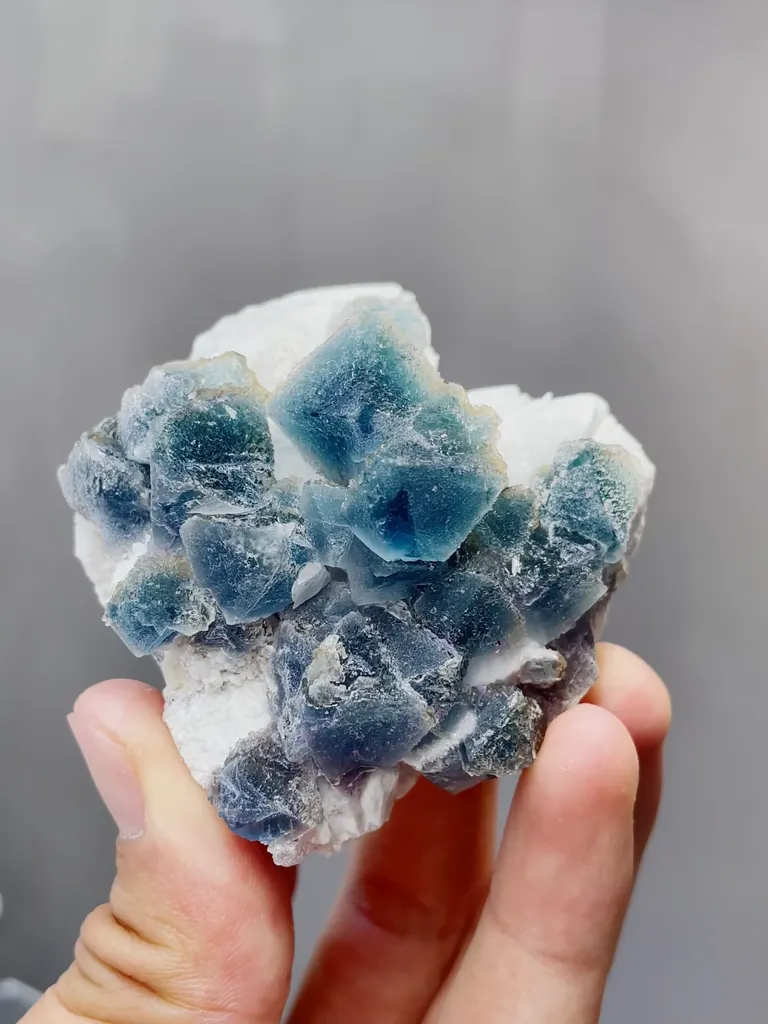 Natural Green Octahedral Fluorite comes from Inner Mongolia,,China 60*35*55MM image