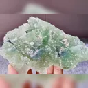 Natural Green Octahedral Fluorite comes from Xianghualing,Hunan 145*100*30MM - image 3