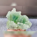 Natural Green Octahedral Fluorite comes from Xianghualing,Hunan 145*100*30MM - image 2