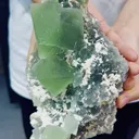 Natural Green Octahedral Fluorite comes from Xianghualing,Hunan 180*130*90MM - image 3