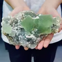 Natural Green Octahedral Fluorite comes from Xianghualing,Hunan 180*130*90MM - image 2