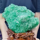 Natural Green Octahedral Fluorite comes from Zhejiang,China 300*190*150MM - image 2