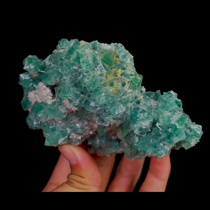 Natural Green Octahedral Fluorite, Mineral Specimen: Inner Mongolia,China (130*90*50MM) image