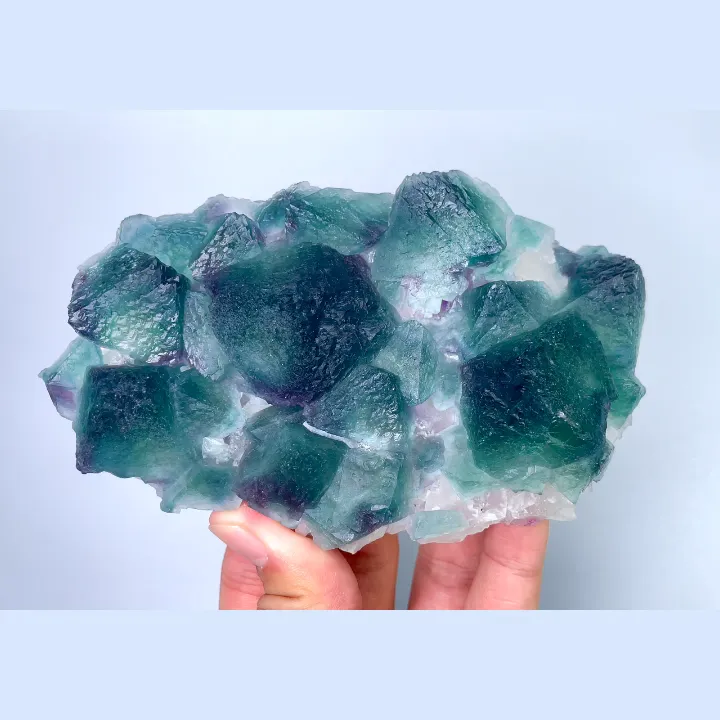 Natural Green Octahedral Fluorite, Mineral Specimen: Inner Mongolia,China (140*75*30MM) - image 7