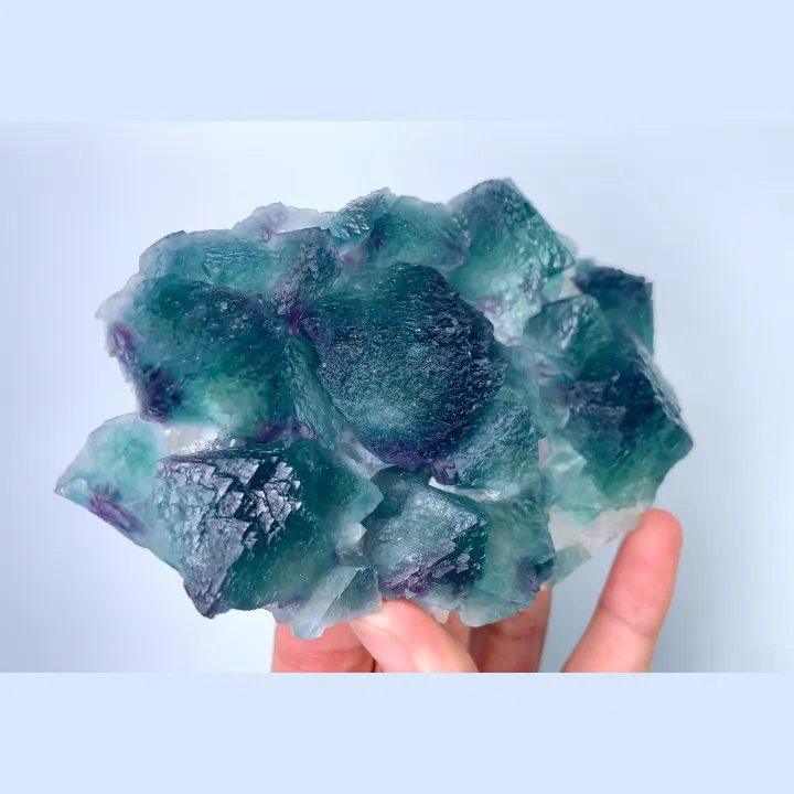 Natural Green Octahedral Fluorite, Mineral Specimen: Inner Mongolia,China (140*75*30MM) - image 3